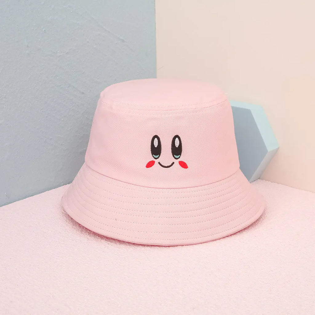Japanese Style Women's Bucket Hat with Cute Expressions
