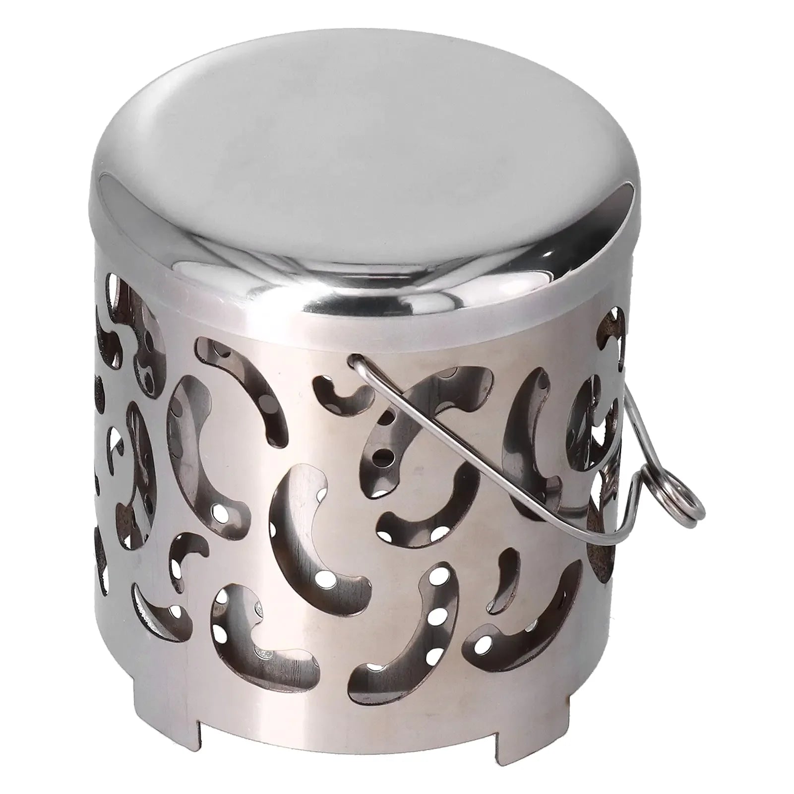 Camping Heating Cover Outdoor Mini Warmer Cover Stainless Steel Camping Stove Portable Warming Stove Cover for Outdoor Backpackers Hiking Picnic Barbecue Camping Equipment