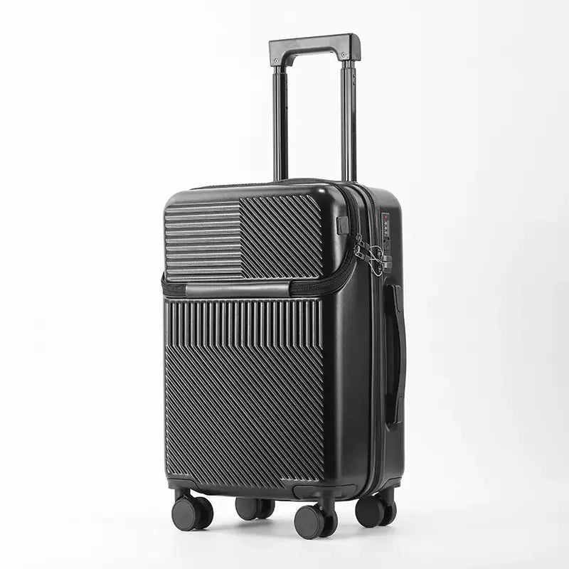 20-Inch Multifunctional Travel Suitcase with Cup Holder