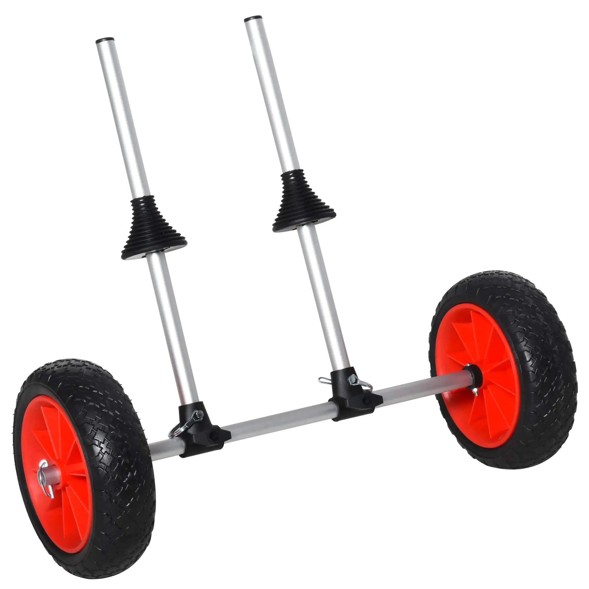 Soozier Kayak Cart Trolley Trailer Kayak Wheels with Strong Aluminum Frame Adjustable Width Crossbar & Large Tires