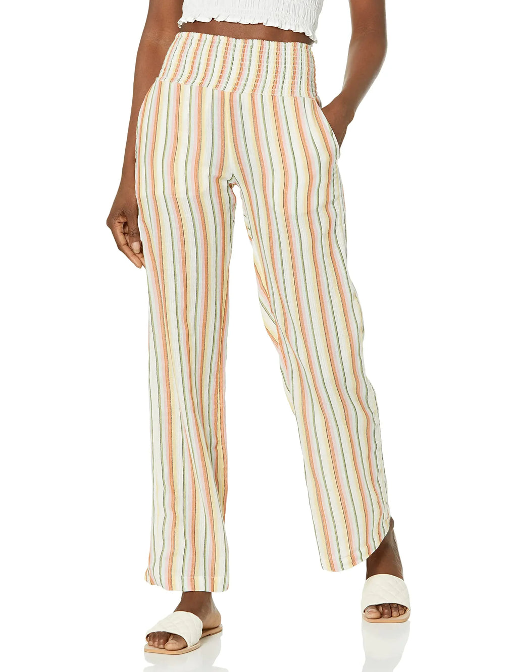 Billabong Womens New Waves Stripe Pant Salt Crystal 4