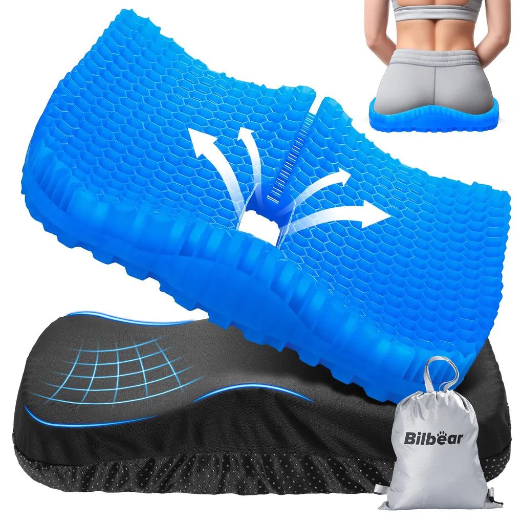 Bilbear Thicker Gel Kayak Seat CushionLarge Seat Cushions for KayaksPaddle BoardCanoe and BoatingHIPS Relief Seat Cushion Pad for Kayak Accessories