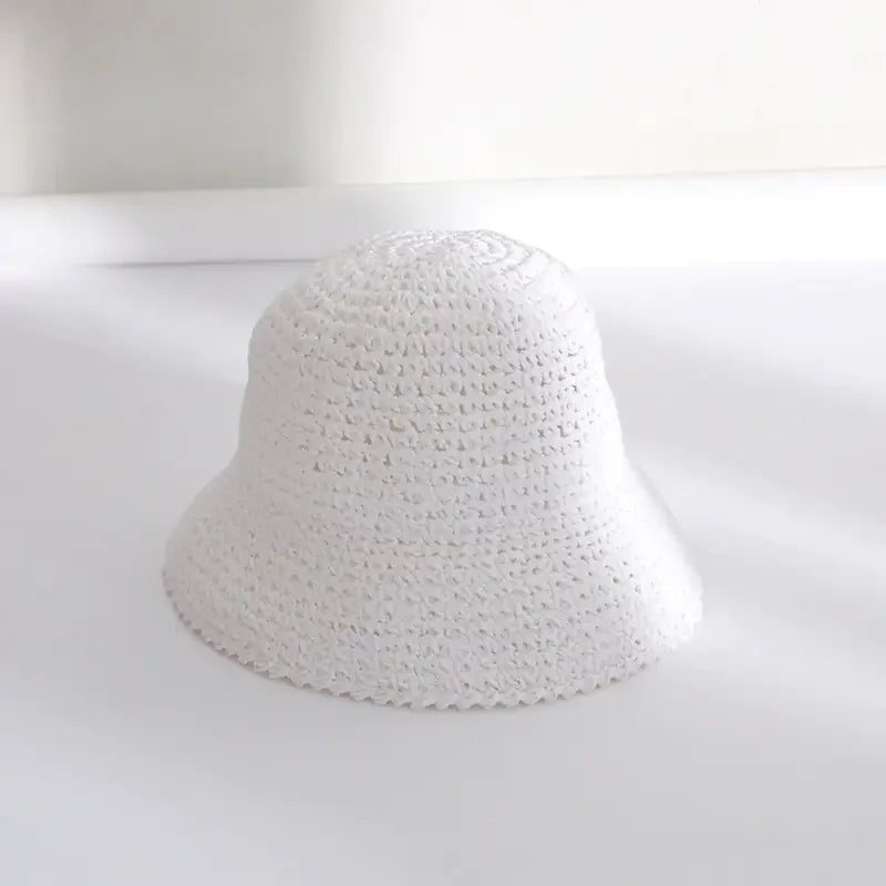 Breathable Sun-proof Straw Bucket Hat for Women