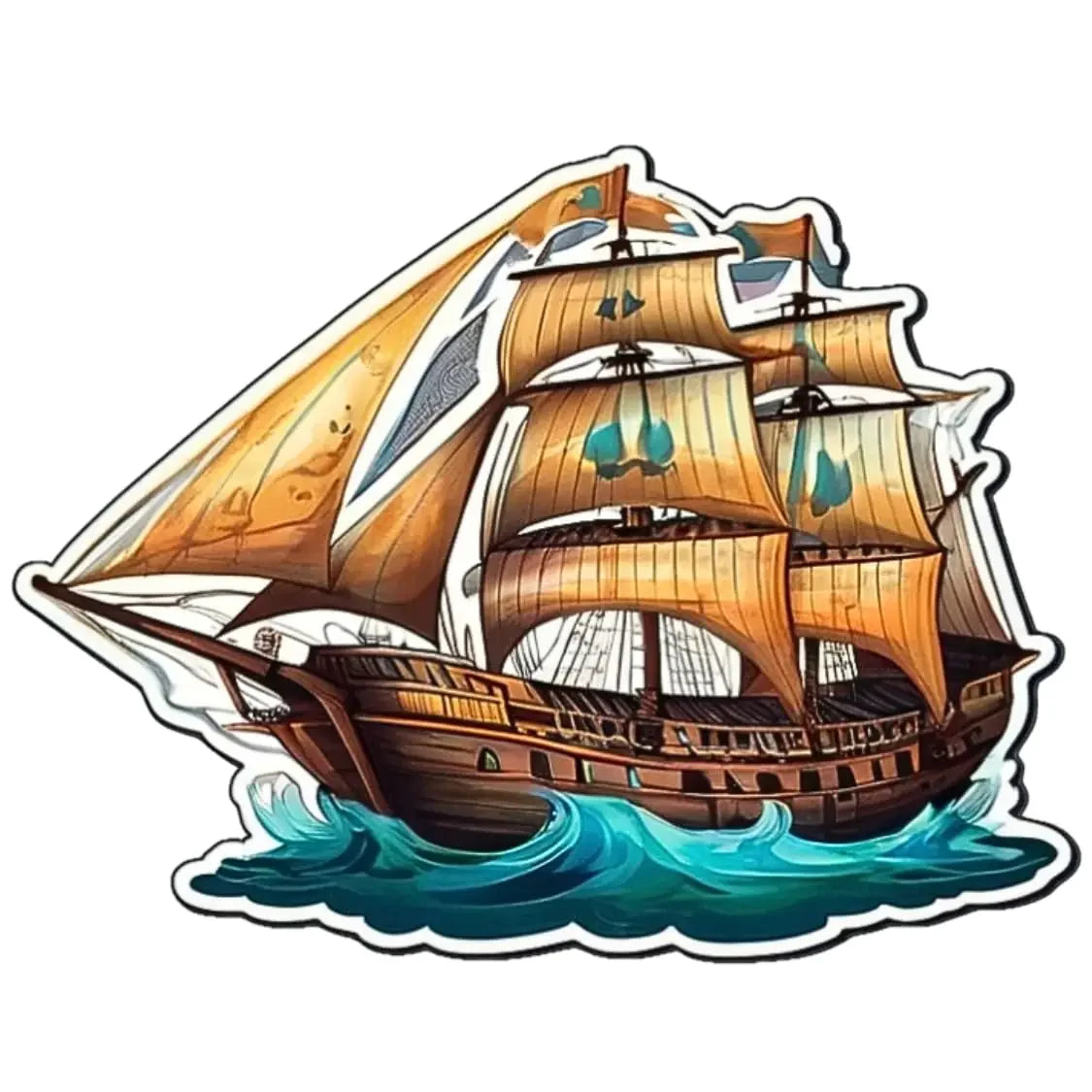 3pcs Sailing Ship Stickers for 3in Water Bottles Waterproof Stickers for Computers laptops Phone Cases Skateboards Hats Luggage Stickers..(TH11)