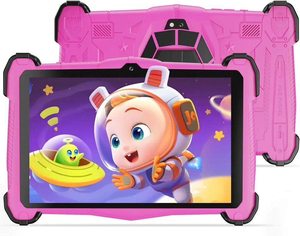 Semeakoko Kids 7 Inch Tablet-Android 14 Tablet for Ages(3-12)Octa-Core10G RAM+64GB ROMWiFi6 Bluetooth 5.0Parental ControlsGoogle PlayGift for KidsKid-Proof with Shockproof Case-Pink