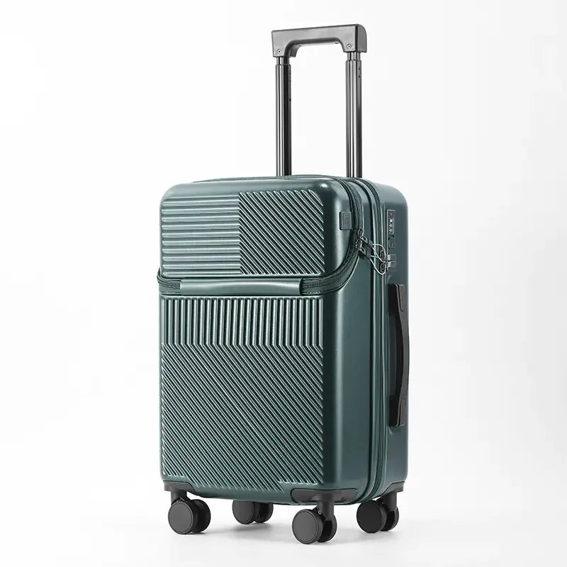 20-Inch Multifunctional Travel Suitcase with Cup Holder
