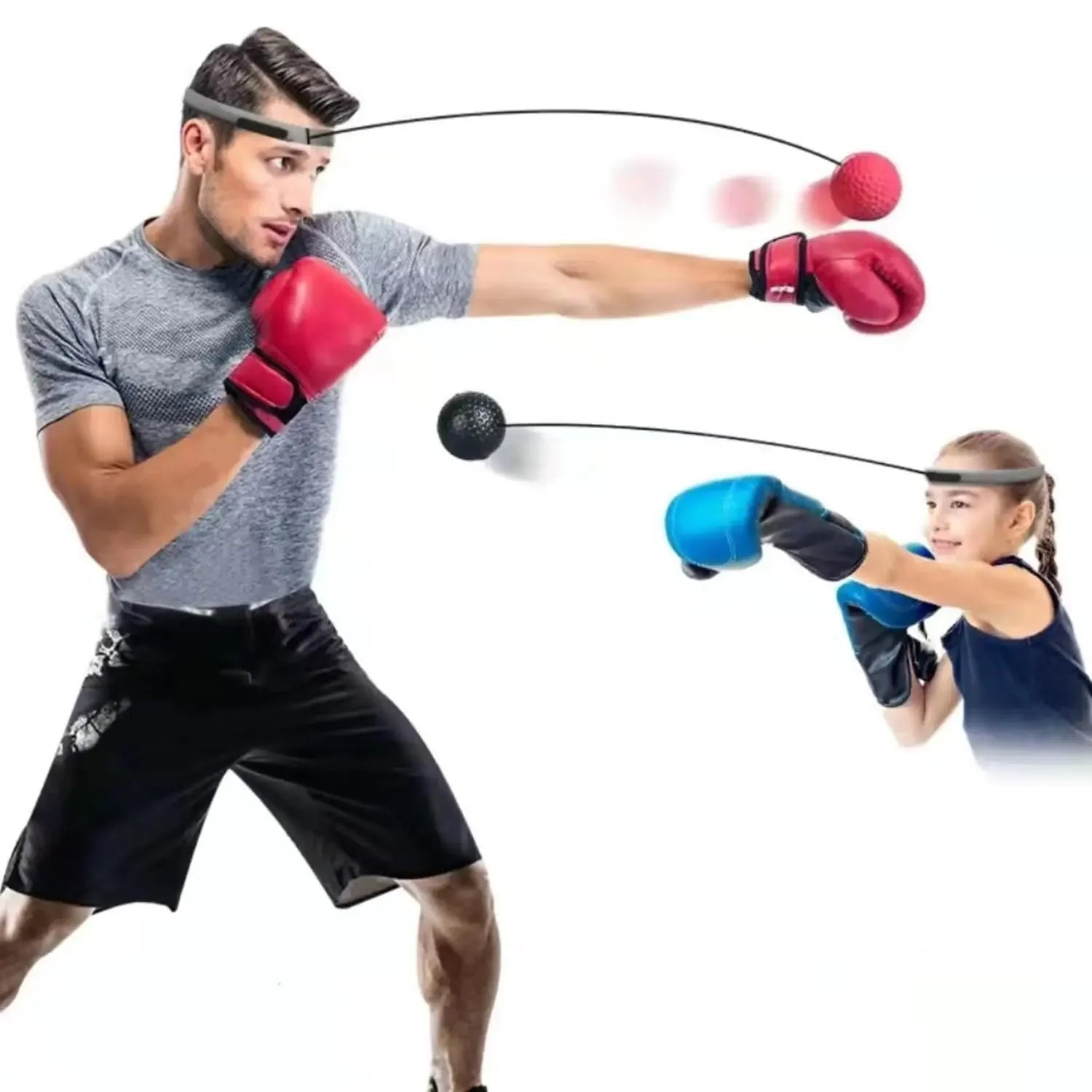 JCYOYO Boxing Reflex Ball Boxing Training Ball and MMA Speed Training are The Best Boxing Equipment Training for Adults/Children Hand Eye Coordination and Fitness