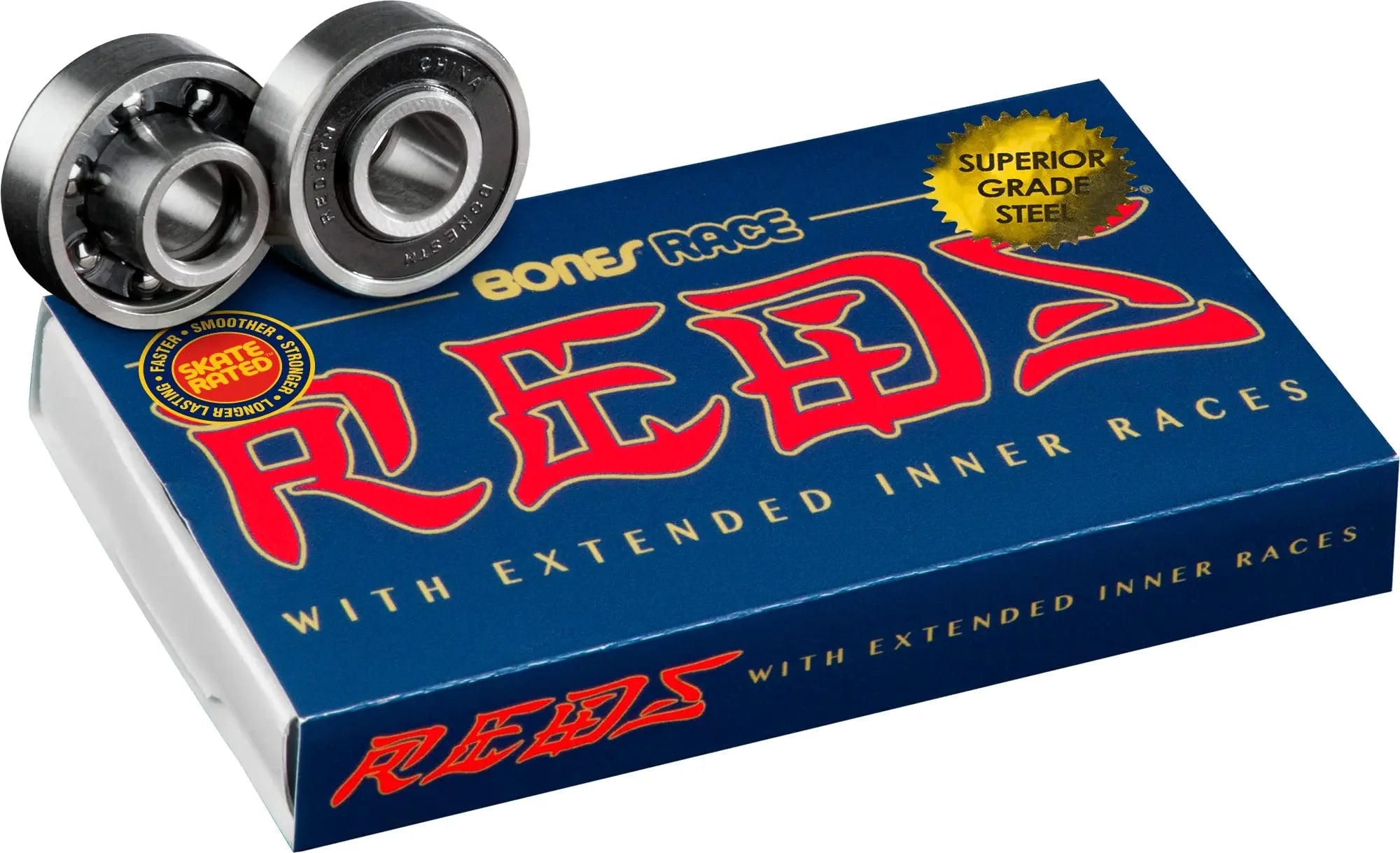 Bones Race REDS Skateboard Bearings 8 Pack