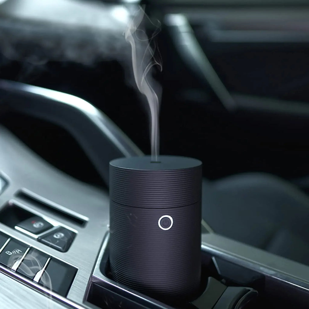 Car Diffuser USB Humidifier Ultrasonic Essential Oil Diffuser Cool Mist Air Refresher for Car Office Bedroom Home (Thread Black)