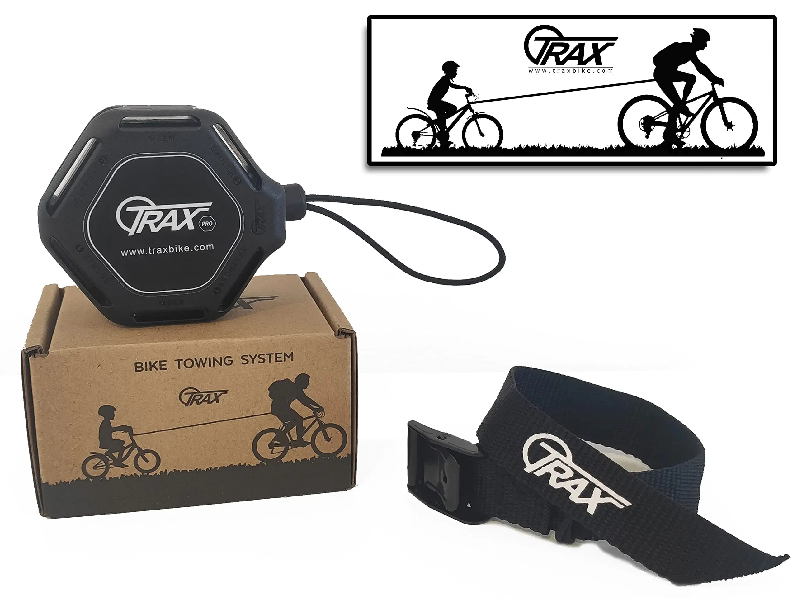 TRAX PRO Bicycle Towing System Bicycle/Bike/e-Bike/Adult or Child Towing System Unisex Black One Size
