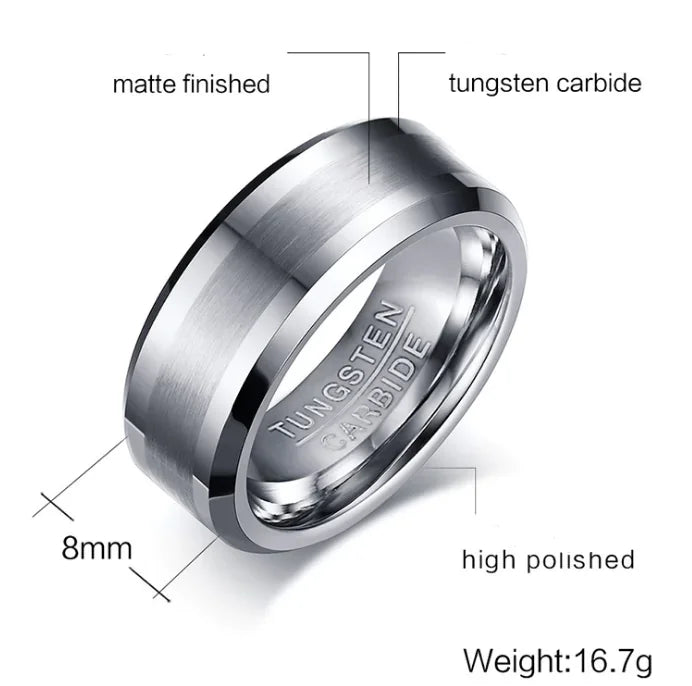 Tungsten Steel Ring Jewelry