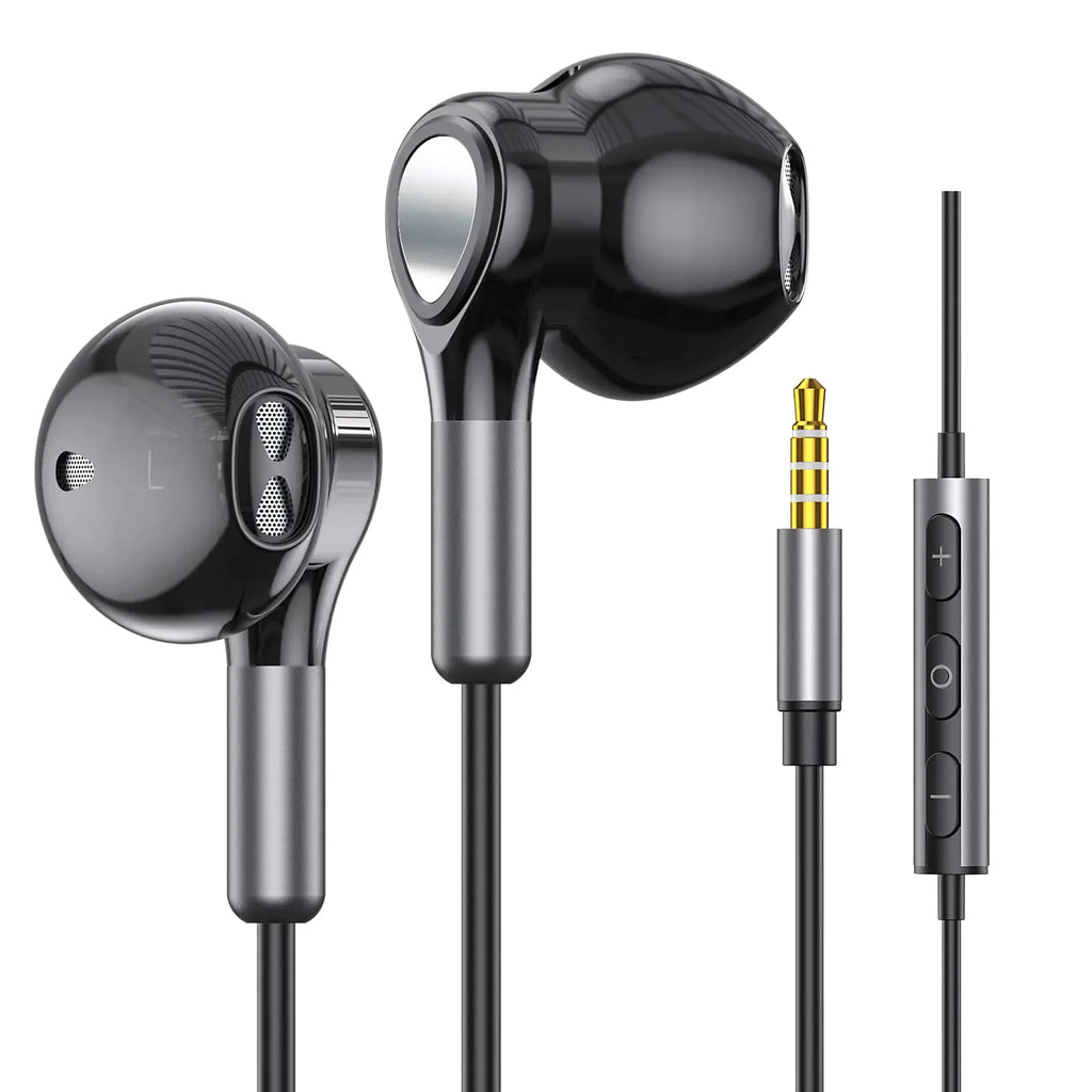 Headphones Wired In-Ear Wired Earphones Earbuds Half in Ear Headphones 3.5mm Jack Wired Headphones with Microphone and Volume Control for iPhone Samsung Android iPadMP3Most 3.5mm Audio Devices
