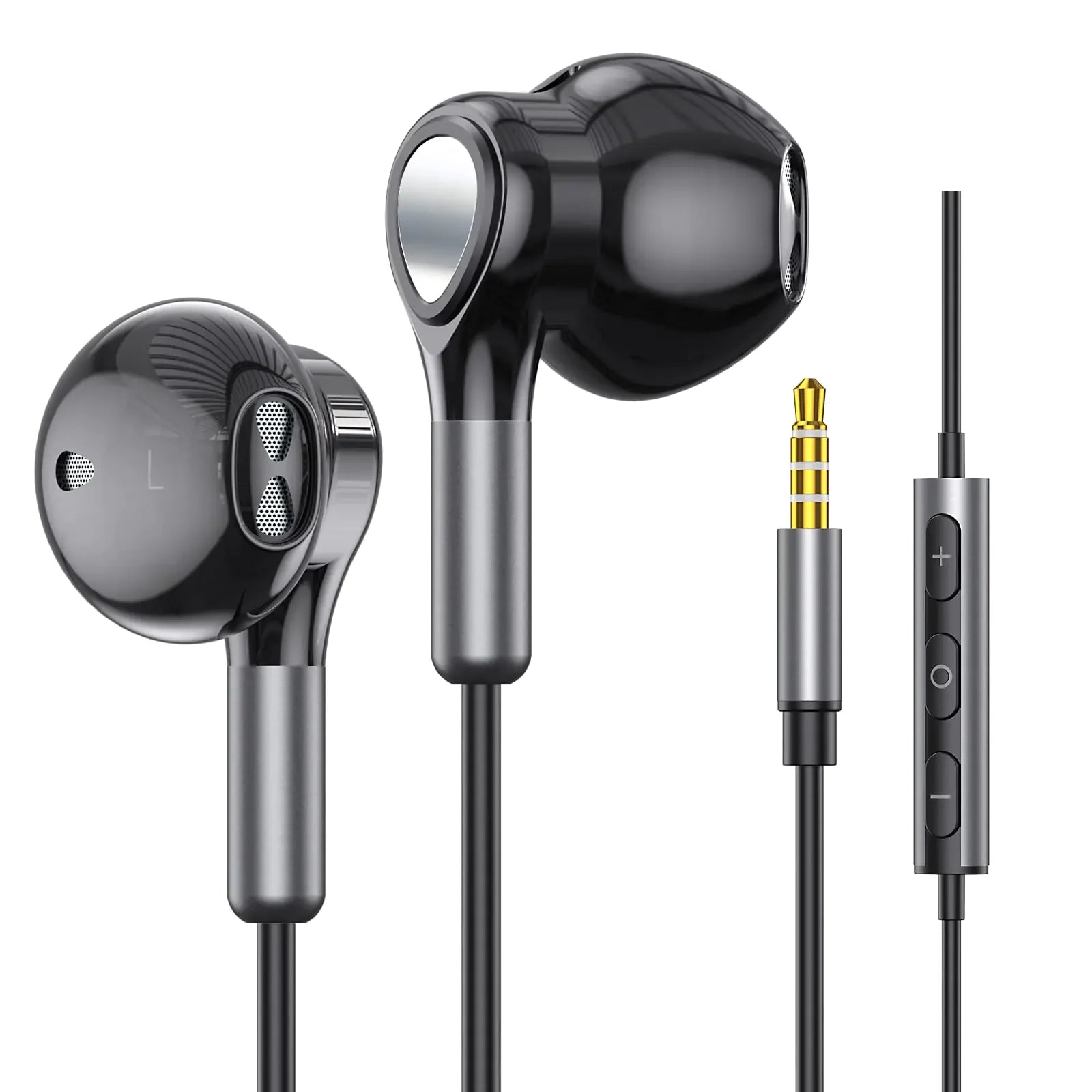 Headphones Wired In-Ear Wired Earphones Earbuds Half in Ear Headphones 3.5mm Jack Wired Headphones with Microphone and Volume Control for iPhone Samsung Android iPadMP3Most 3.5mm Audio Devices