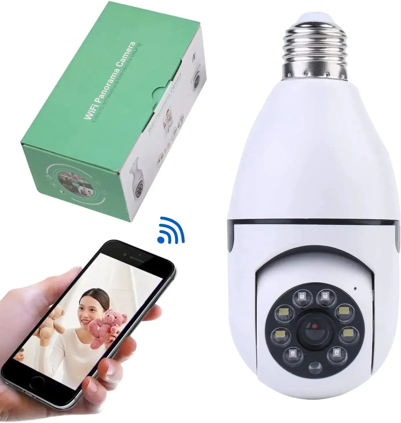 1080P Light Bulb Camera 360 Degree Wireless Wifi Home Night Version Security IP Surveillance