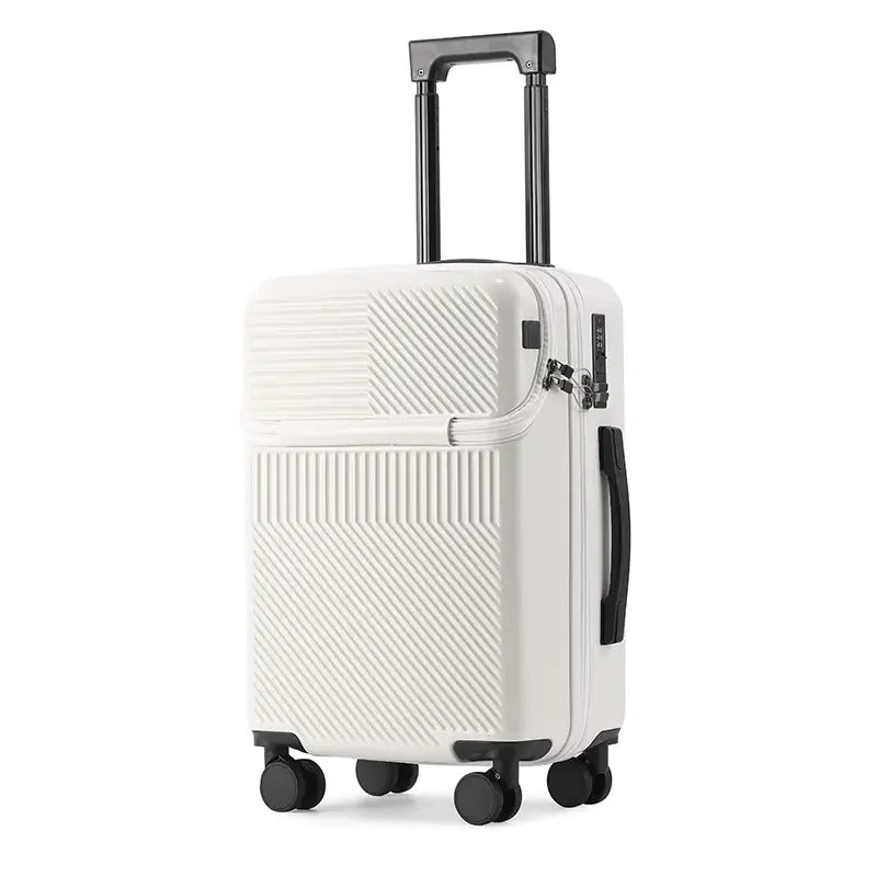 20-Inch Multifunctional Travel Suitcase with Cup Holder
