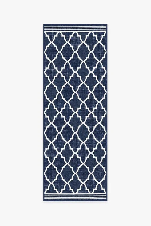 Outdoor Varia Trellis Royal Blue Rug